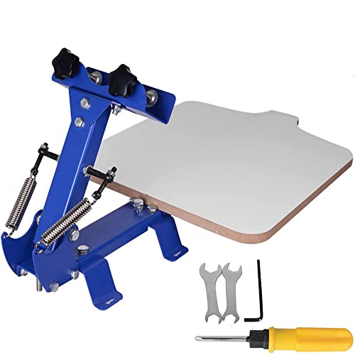INTBUYING Screen Printing Press T-Shirt Screen Printing Machine One Color One Staion Manual with Removable Pallet Bracket