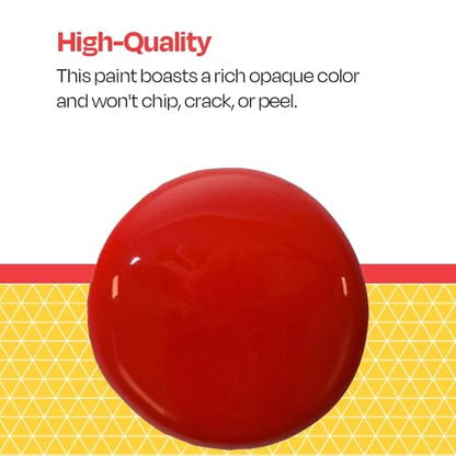 School Smart Washable Tempera Paint, Red, 1 Pint Bottle - color: Red