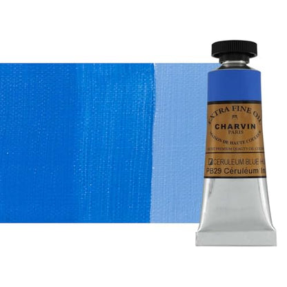 Charvin Extra Fine Oil Paint, Cerulean Blue Hue 20 mL - Triple-Milled, Rich Texture, Poppy Oil-Based, Light-Fast, Handmade, Archival Quality - color: Cerulean Blue Hue, size: 0.68 Fl Oz (Pack of 1)