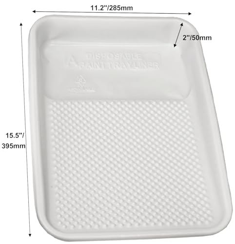 Great Andrew 9-Inch Paint Tray Liner, 21 PCS Plastic Paint Roller Tray Liner Set, Disposable Paint Pan Liners for Painting House, Walls, Floors, Home Improvement DIY Projects - size: 21 Pack Liners, 9 In