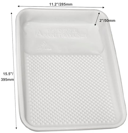 Great Andrew 9-Inch Paint Tray Liner, 21 PCS Plastic Paint Roller Tray Liner Set, Disposable Paint Pan Liners for Painting House, Walls, Floors, Home Improvement DIY Projects - size: 21 Pack Liners, 9 In