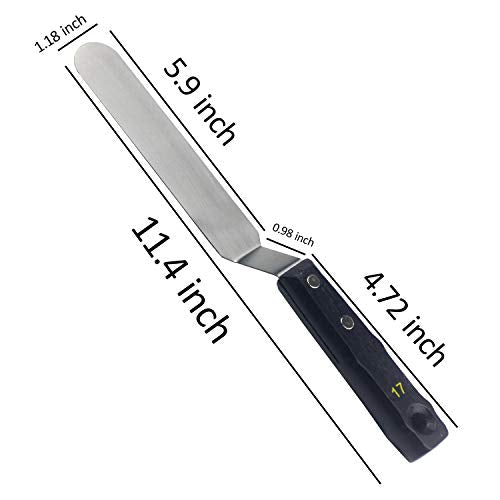 Large Painting Knife 5pcs by AebDerp Acrylic Paint Knife with Stainless Steel Palette Knives for Artist Painting Supply