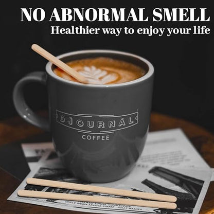 ANTETOK Wooden Coffee Stirrers - Coffee Stir Sticks 5.5 Inch,100pcs Disposable Swizzle Sticks,Swizzle Drink Sticks for Coffee,Tea,Cocktail and Hot Chocolate - size: 5.5Inch-100pcs