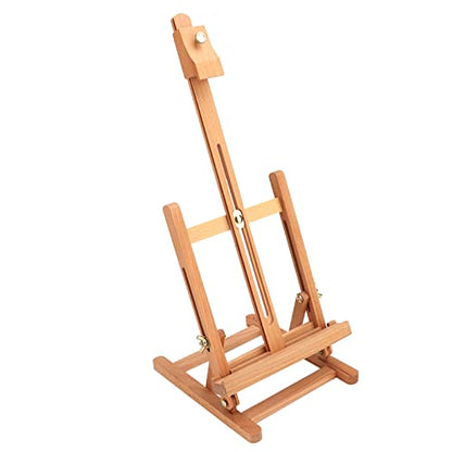 MAVIS LAVEN Wooden Tabletop H Frame Easel, Adjustable Artist Display Stand with Red Beech Material for Studio Drawing and Painting 50cm