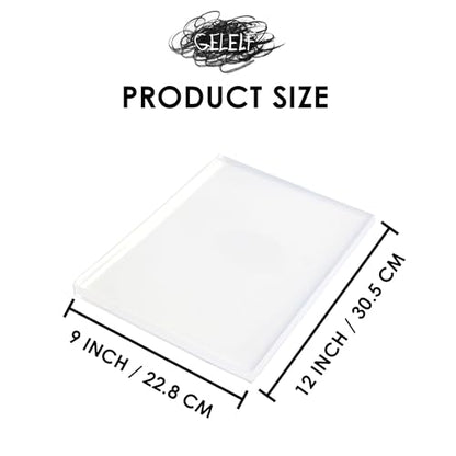 GELELF New Generation Gel Printing Plate, Upgraded Formula Printing Plate for Gel Printing Art, Gel Monoprinting Kit, Printmaking Supplies, No Aging and Bubbling(Arch A: 9" x 12") - size: 9" x 12" | 22.8 x 30.5 cm