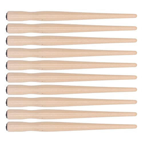 Yosoo Health Gear Wooden Dip Pen Nib Holder 10Pcs Sandalwood, Calligraphy Comic Art Painting English Writing Tool Wood Color