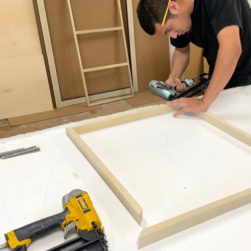 (Pack of 2) 34x34 Inch Unfinished Best Wood Panel for Painting, Square Cradled Canvas Board with Art Carrying Case, 2 Inch Deep Stretcher Bar for Acrylic Oil Mix Media Painting Pouring