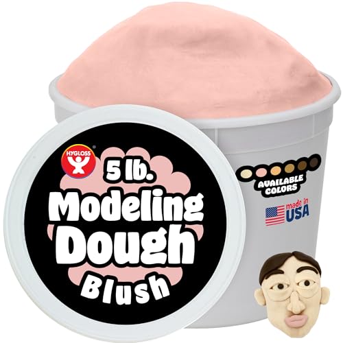 Hygloss Play Modeling Dough for Kids – Multicultural Skin Tones – Safe & Non-Toxic Sensory Dough for Arts & Crafts – Play Clay for Toddler Activities, Preschool Classroom Must-Haves (5 lb, Blush) - color: Blush, size: 5-Pound