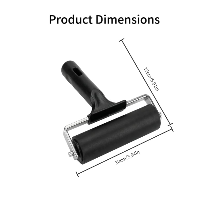 4-Inch Rubber Brayer Roller for Printmaking, Great for Gluing Application Also. (Original Version)
