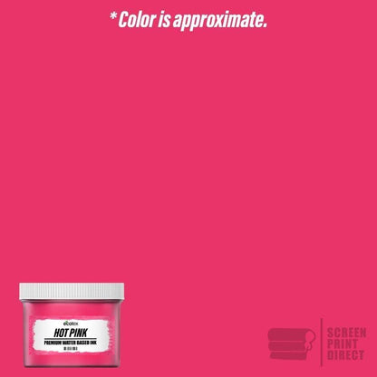 Ecotex® Screen Printing Ink Hot Pink (5 Gallon -640oz.) - Water Based Hot Pink Fabric Ink, Silk Screen Paint - Screen Print Direct®, USA Made - color: Hot Pink, size: 640 fl oz