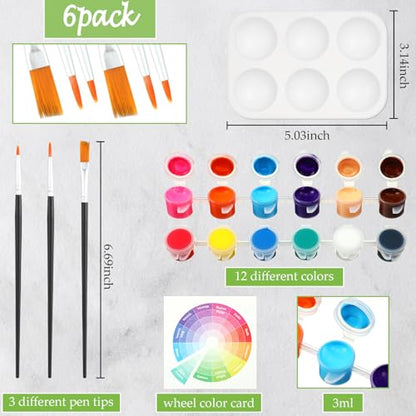 6 Pack Pre Drawn Canvas for Painting Pre Printed Canvas Kit 8 x 10 Inch Stretched Cotton Paint and Sip Set for Adults Couple Party Graduation Summer Date Night(Plants Flowers) - style: Plants Flowers