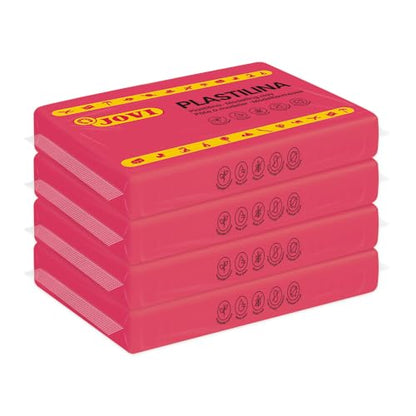 Jovi - Non-Hardening Modeling Clay, 4 Dark Red Bars, 0.77 lb Each | 3.3 lb total, Professional Arts and Crafts Non-Toxic and Gluten Free plasticine - color: Ruby Red