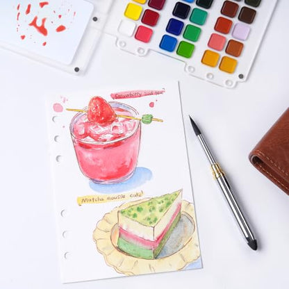 Fuumuui 36-Color Watercolor Paint Refill Set – Opaque Semi-Solid Pigments, Compatible with Travel Sketchbook, Ideal for Artists & Beginners Plein Air & Studio Sketching - style: Refill Paint-Large
