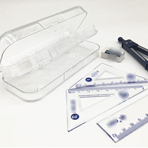 Drawing Compass Drafting Tools Compass Set 7-Piece Set Student Drawing Learning Stationery Ruler Triangle Plate Protractor Student Supplies Math Ruler Kit