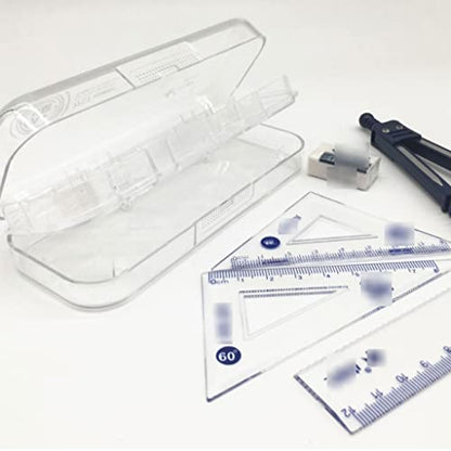 Drawing Compass Drafting Tools Compass Set 7-Piece Set Student Drawing Learning Stationery Ruler Triangle Plate Protractor Student Supplies Math Ruler Kit