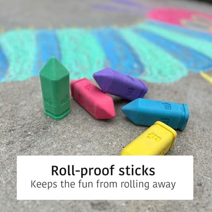 Urban Infant Non-Toxic Sidewalk Chalk for Toddlers 1-3 and Kids - Washable Outdoor Jumbo Chalk - The Very Hungry Caterpillar - color: Caterpillar