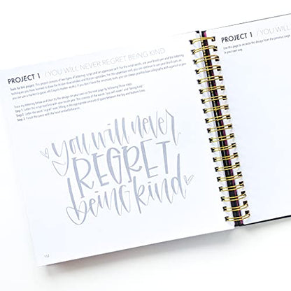 Modern Lettering: A Beginner & Intermediate Hand Lettering & Modern Calligraphy Workbook