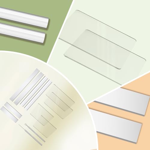 Amrules Clay Tools Kit, 12 PCS Polymer Clay Cutter Tools, Rectangle Shape Acrylic Press Board and Roller Pin Supplies Suitable for Shaping, Carving, Pottery Craft and DIY Projects - color: Clear-Board-12Pcs
