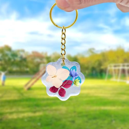FineGood 2 Pcs Resin Molds Silicone with Keychain, Resin Keychain Molds Epoxy Resin Molds, Resin Jewelry Molds for Necklace Pendant Jewelry Making