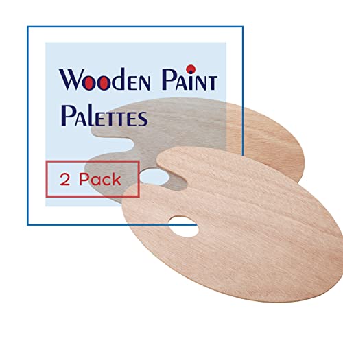 Mr. Pen- Wooden Paint Palette, 2 Pack, Artist Palette, Painting Palette | Oil Paint Palette