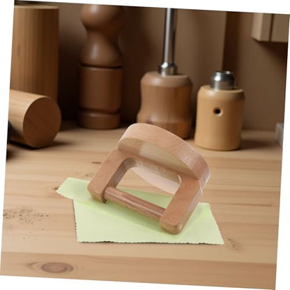 FELTECHELECTR Wood Baren Round Handle and Cleaning Cloth for Printmaking – Linoleum Block Printing Press Tool, Ergonomic Burnisher for Craft Paper and Woodblock Printing Supplies