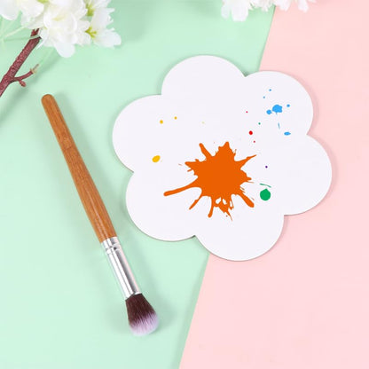 10 pcs 15x15cm Flower Shaped Cotton Canvas, Oil Painting Panel Blank, Flower Shape Canvas for Acrylic, Great for Beginners, Students, or Hobby Painters