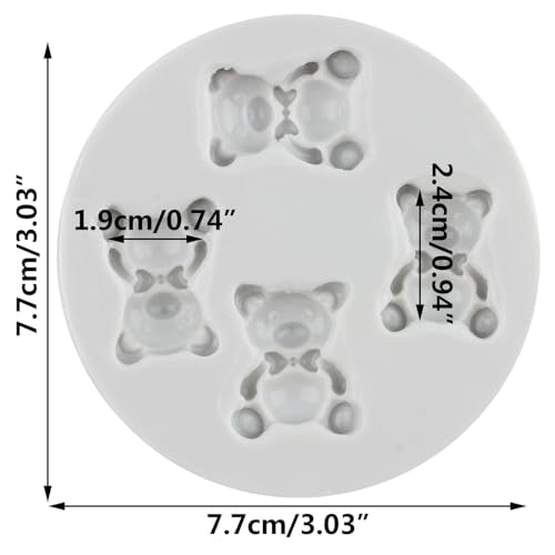 Cute Bear Polymer Clay Mold Bear Silicone Molds for DIY Crafts Epoxy Resin Casting Air Dry Polymer Clay Plaster Jewelry Making - color: Style D