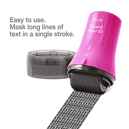 Guard Your ID Wide Advanced Roller 2.0 Identity Theft Prevention Security Stamp Pink - color: Pink, size: wide