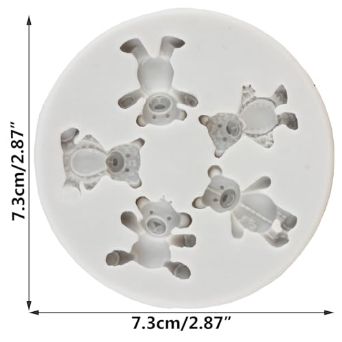 Bear Polymer Clay Mold Bear Silicone Molds for DIY Crafts Air Dry Plaster Polymer Clay Epoxy Resin Casting Jewelry Making - color: Style B