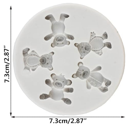 Bear Polymer Clay Mold Bear Silicone Molds for DIY Crafts Air Dry Plaster Polymer Clay Epoxy Resin Casting Jewelry Making - color: Style B
