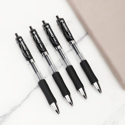 Classic Retractable Gel Roller Pens, 0.7mm Fine Point Black Ink (Black - 36 Packs) - color: Black - 36 Packs