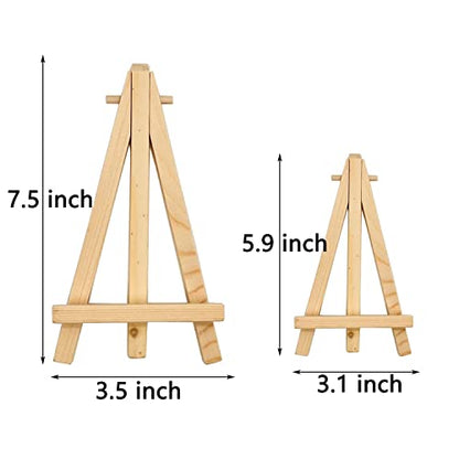 5.9 Inch Mini Wood Display Easel, 10 Pcs Tabletop Easels for Displaying Photos, Picthres - style: 5.9 Inch