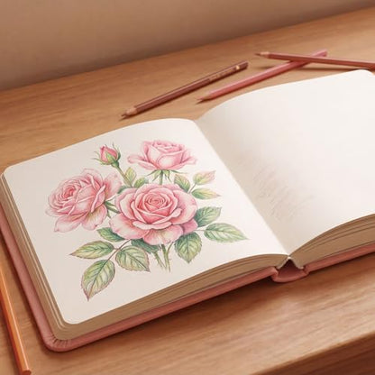 Hardcover Pocket Sketchbook, 5" x 5" Square Mini Sketchbook, 98lb/160gsm Heavyweight Tiny Sketch Book, 80 Sheets Small Travel Drawing Journal for Adults, Artist, Ideal for Gift (Pink) - color: Pink