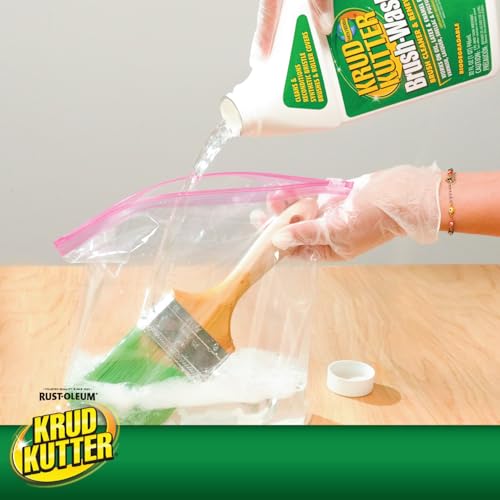 Krud Kutter Brush-Wash Cleaner and Renewer, 32 oz, Paint Brush Cleaner for Latex and Oil Based Paint, Restores Brushes and Rollers, Removes Paint Residue and Buildup - size: 32 Fl Oz (Pack of 1)