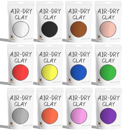Cutedeer Air Dry Modeling Clay - 12 Colors, 2.6lb Soft Foam Molding Clay, DIY Creative for Kids Adults Arts & Crafts Project Supplies(2.6lb - 12 Colors)