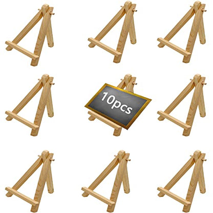 7.5 Inch Mini Wood Display Easel, 10 Pcs Tabletop Easels for Displaying Photos, Picthres - style: 7.5 Inch