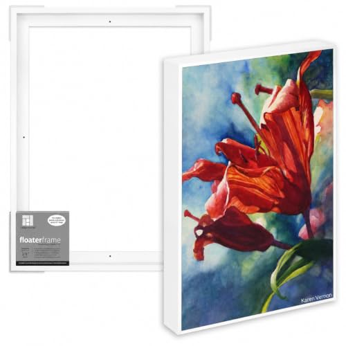 Ampersand Float Frame 1.5In Thin 18X24 White - color: White, size: 18x24