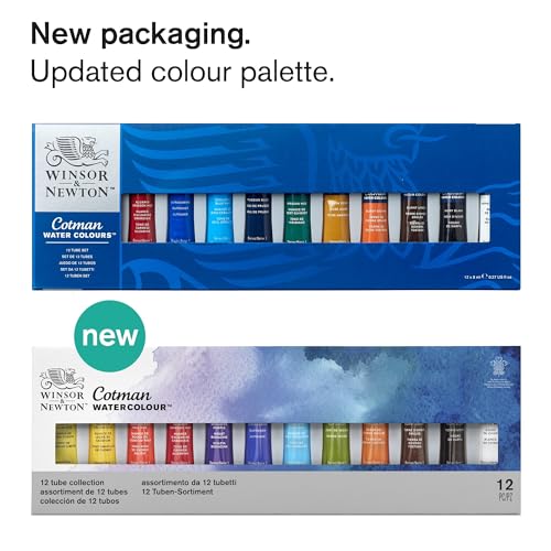 Winsor & Newton Cotman Watercolor Paint Set, 12 Colors, 8ml (0.27-oz) Tubes - style: 12 Tube Set 8ml