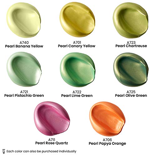 Arteza Metallic Acrylic Paint, Set of 8 Floral Brilliance Colors 4 oz Tubes, Rich Pigments, Non Fading, Non Toxic Paints for Artists & Hobby Painters - style: 8 x 120ml (4.06 fl oz) Floral Brilliance