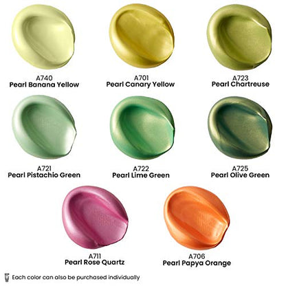 Arteza Metallic Acrylic Paint, Set of 8 Floral Brilliance Colors 4 oz Tubes, Rich Pigments, Non Fading, Non Toxic Paints for Artists & Hobby Painters - style: 8 x 120ml (4.06 fl oz) Floral Brilliance