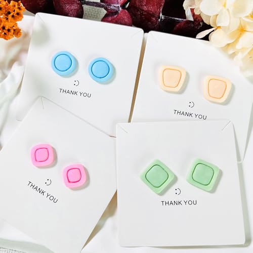 Xaekicr Polymer Clay Cutters Geometric Stud Earring Set – 4 Pairs Modern Clay Cutters for Polymer Clay Jewelry, Clay Tools and Molds for DIY Earrings - color: O color