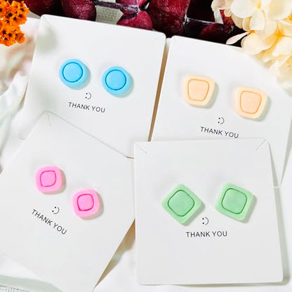 Xaekicr Polymer Clay Cutters Geometric Stud Earring Set – 4 Pairs Modern Clay Cutters for Polymer Clay Jewelry, Clay Tools and Molds for DIY Earrings - color: O color
