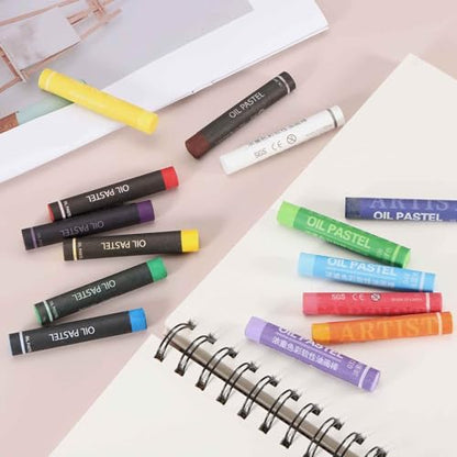 MECCANIXITY Soft Oil Pastels, Oil Pastel Crayons Vibrant Color Blendable Art Supplies for Painting Drawing Blending Painting Artists Beginners Professional(Light Green, Pack of 16) - color: Light Green
