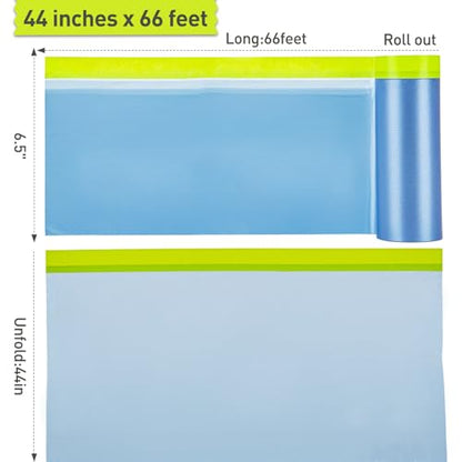 Tangibay Pre-Taped Masking Film for Painting - 44" x 66' Painters Plastic Sheeting with Automotive Paint Tape and Drape for Covering Cars, Walls, Windows and Furniture Protection (4 Rolls) - size: 4 Rolls: 44"