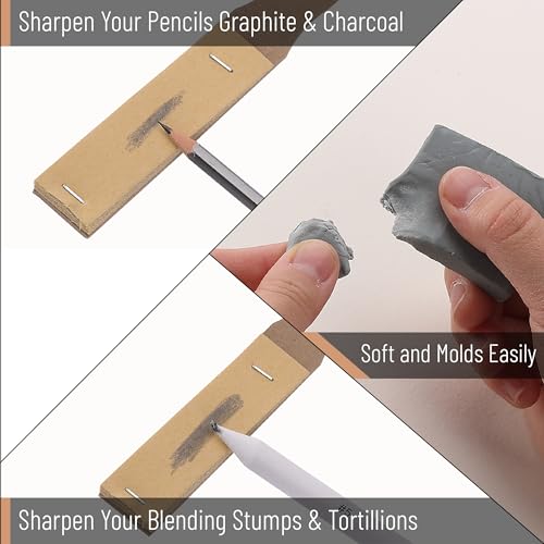 Mr. Pen - 14 Pack of Blending Stumps, Art Eraser, Blending Sticks for Drawing, Shading Pencils for Sketching | Tortillions Paper Art Blenders with Sandpaper Sharpeners & Kneaded Eraser for Beginner Art, Paper Stumps for Shading - size: 14 Pack
