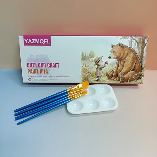 YAZMQFL Gouache Paint Set, 36 Colors Arts and Craft Paint Kit with Brushes and Palette for Artists