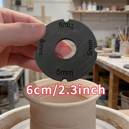 Pottery Foot Rim Shape Tool with Scalable Sponge Stick, Rotundity Rim Modeling Kit, Compatible with Ceramic Trimming and Finishing Tool - color: Black