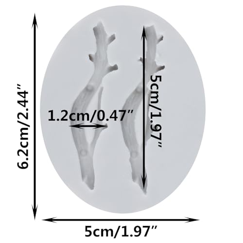 3D Tree Branch Silicone Molds Tree Branch Polymer Clay Mold for DIY Crafts Epoxy Resin Casting Air Dry Polymer Clay Plaster Jewelry Making - color: Style A