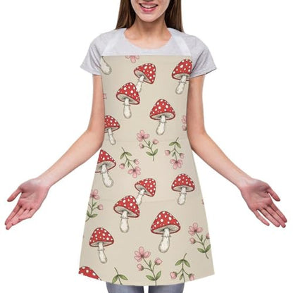 Cooking Apron for Adults with Pockets, Waterproof Oil Resistant Bib for Kitchen Restaurant BBQ Baking - color: Style (335)