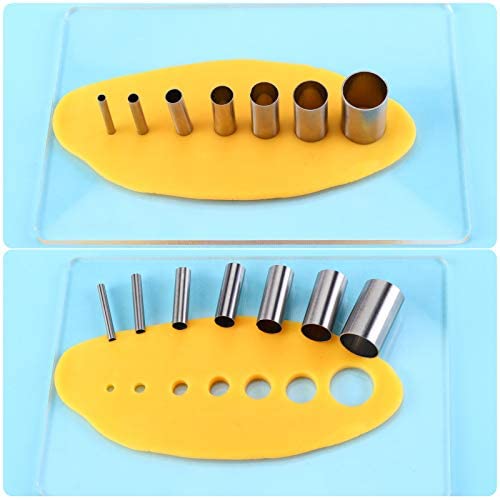 Honoson 24 Pcs Clay Sculpting Tools Kits Polymer Clay Tools DIY Set with Roller, Acrylic Sheet, Scraper Backing Board, Round Circle Shape Cutter, Shaping for Art Craft(Colorful) - color: Colorful